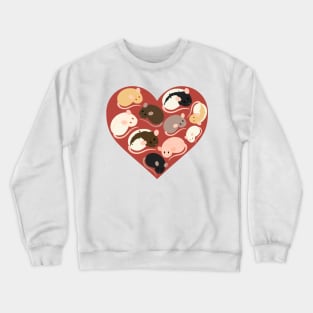 I Love Rats Heart Crewneck Sweatshirt